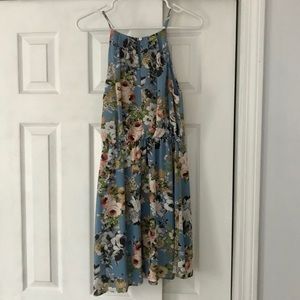 Blue rain dress from Francesca’s boutique